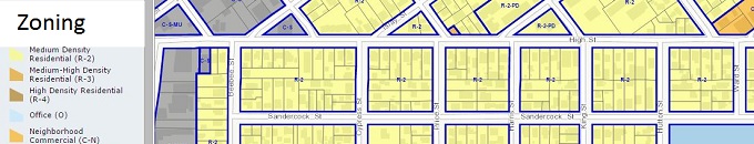 imaging of zoning in residential neighborhoods 